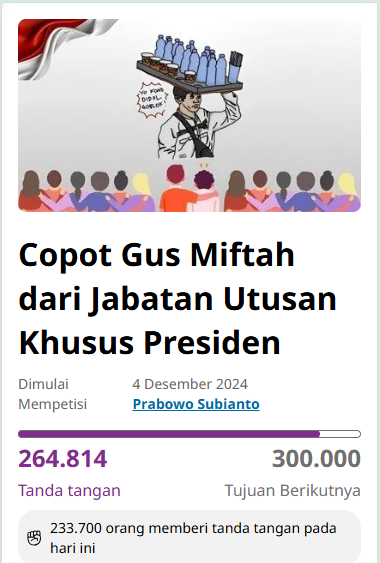 Petisi Copot Gus Miftah
