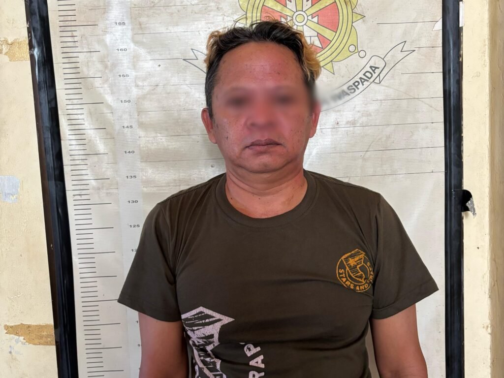 Pelaku pencabulan terhadap anak kandung di Tanah Bumbu. Foto-Ist