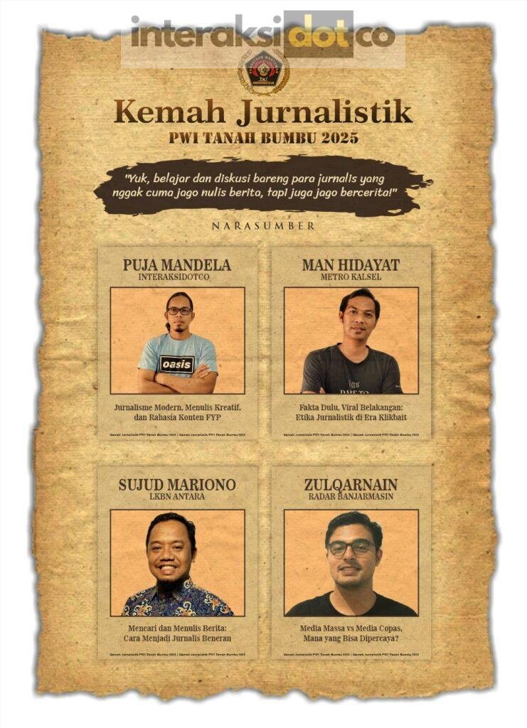 Narasumber Kemah Jurnalistik PWI Tanah Bumbu 2025.