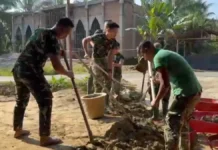 Jelang Ramadhan, TNI Pulihkan Rumah Warga Aceh TNI Pulihkan Rumah Warga Aceh