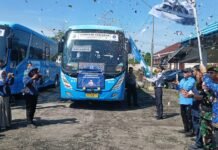 Pemkab Kotabaru Lepas Peserta Program Mudik Gratis 2026 di Terminal Stagen Mudik Gratis 2026