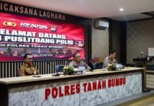 Puslitbang Mabes Polri Teliti Penanganan Demonstrasi di Polres Tanah Bumbu Puslitbang Mabes Polri