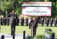 Perkuat Nilai Kebangsaan, Polres Banjarbaru Peringati Hari Lahir Pancasila Polres Banjarbaru