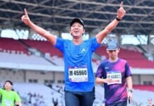 Ketua KONI Tanah Bumbu Sukses Tuntaskan BTN Jakarta International Marathon 2026, Tempuh Jarak 42 Kilometer