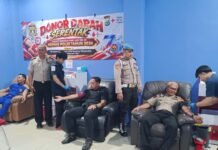Sambut HUT ke-75 Humas Polri, Polres Tanah Laut Gelar Donor Darah Polres Tanah Laut Gelar Donor Darah